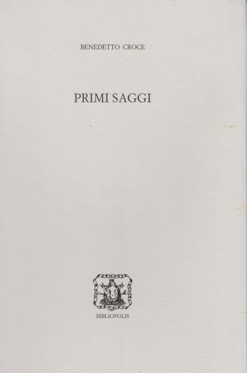 Copertina Primi saggi
