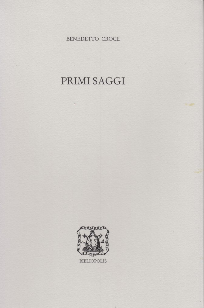 Copertina Primi saggi