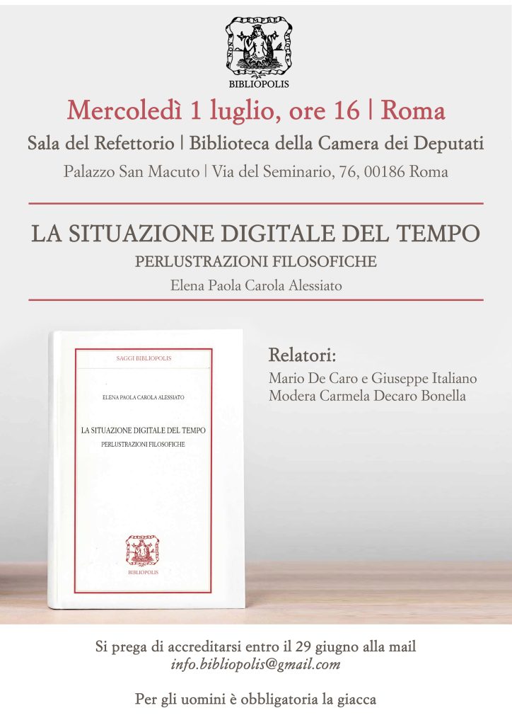 Presentazione volume La situazione digitale del tempo - Roma Biblioteca della Camera 1° luglio